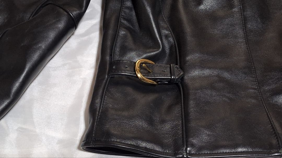 Vanson B ブラック レザーライダースジャケット 36