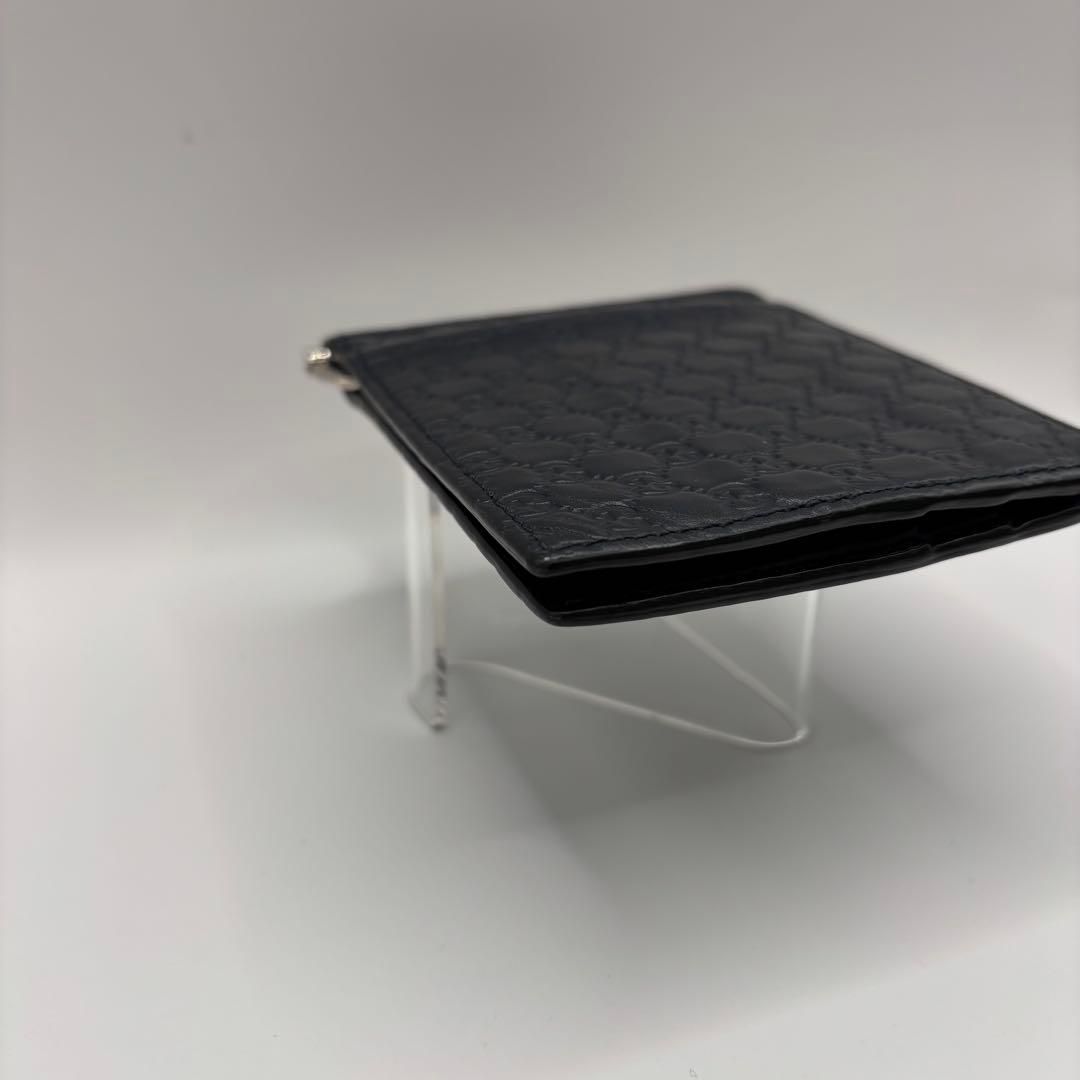 GUCCI 二つ折り財布　544478 マネークリップ　マイクロG ブラック