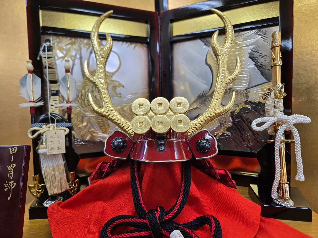 【展示品限り】五月人形　兜　真田幸村　収納飾り　※閉店セール　S43