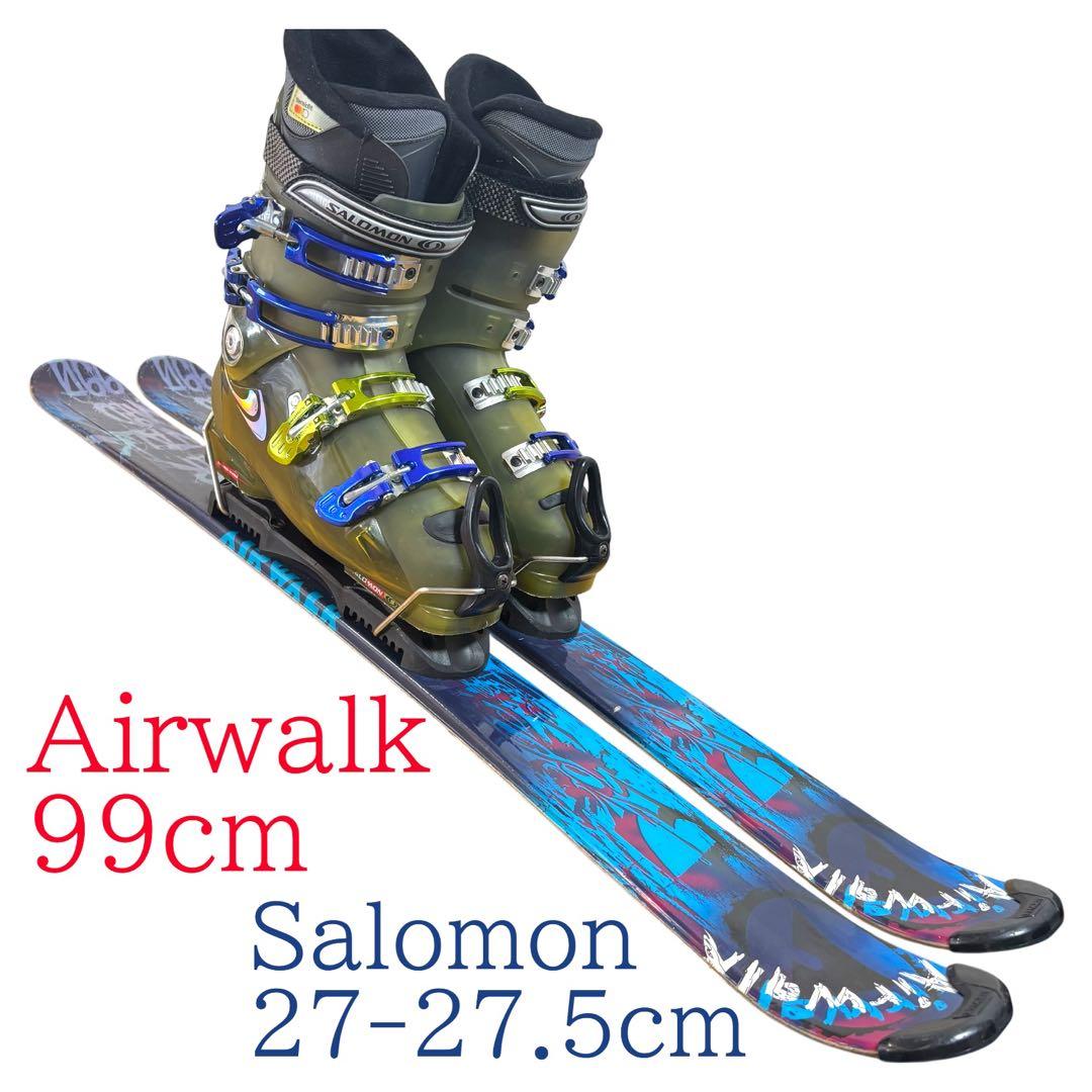 メンズ　ショートスキー　ファンスキーセット　Salomon 27-27.5cm