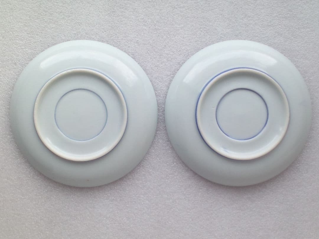 図変わり時代皿●瀬戸焼吹墨印判富士帆船絵図小皿:径約16cm５枚組●保管品未使用