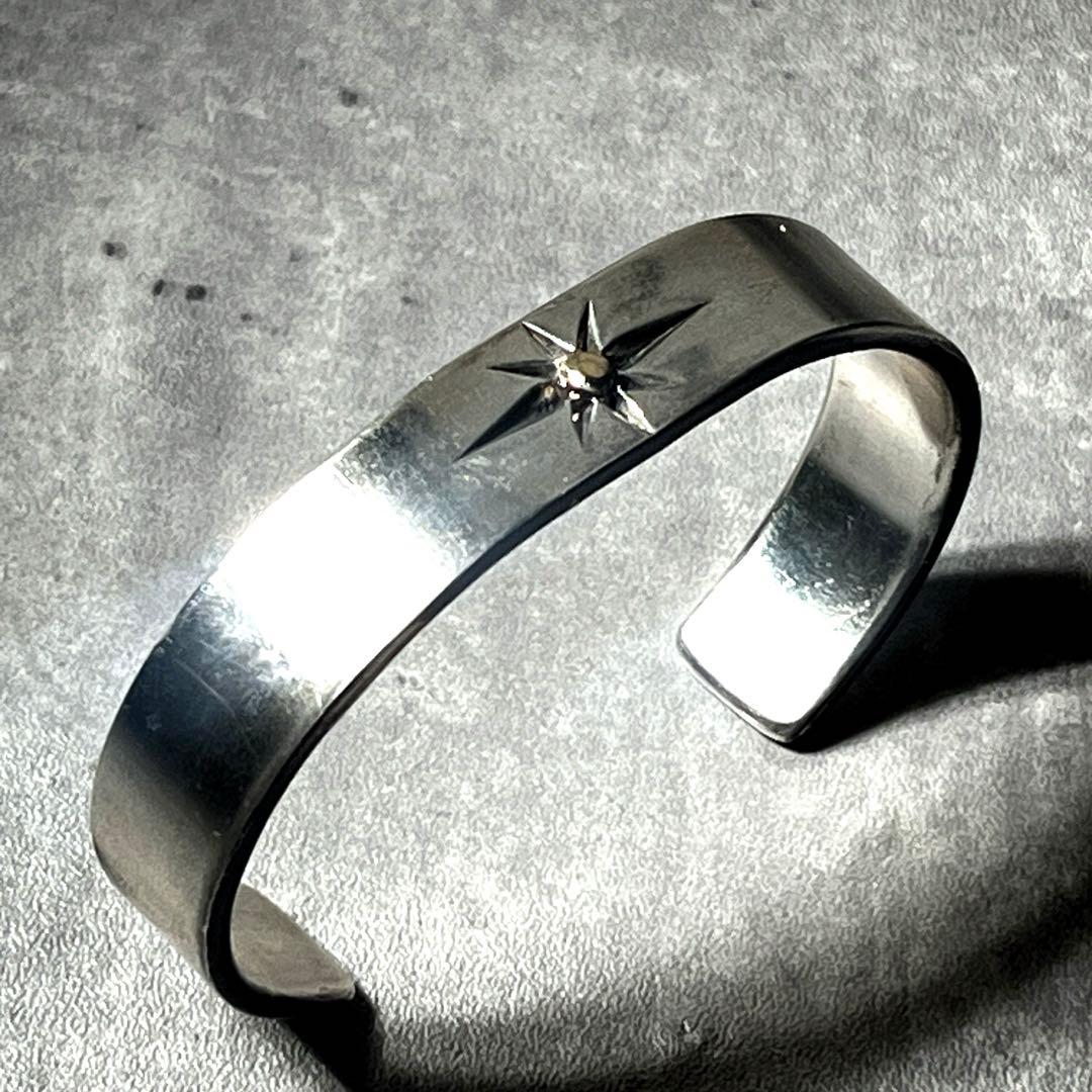 k18 BIG HAND SUN　サン　太陽神　シルバーバングル　ビッグハンド