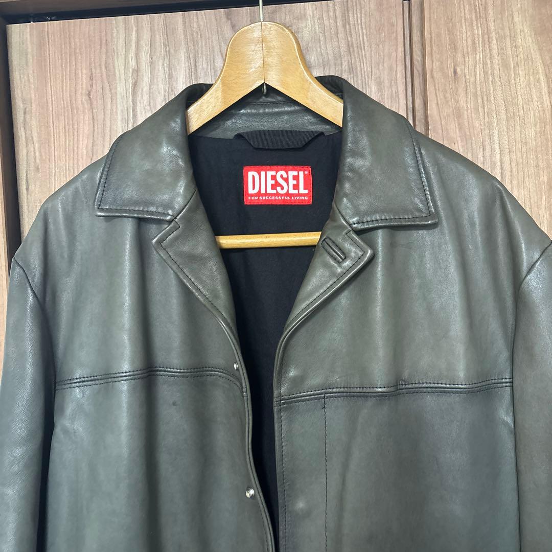 ディーゼル24AWラムレザーハーフコートL-NICOサイズ52 ¥198,000