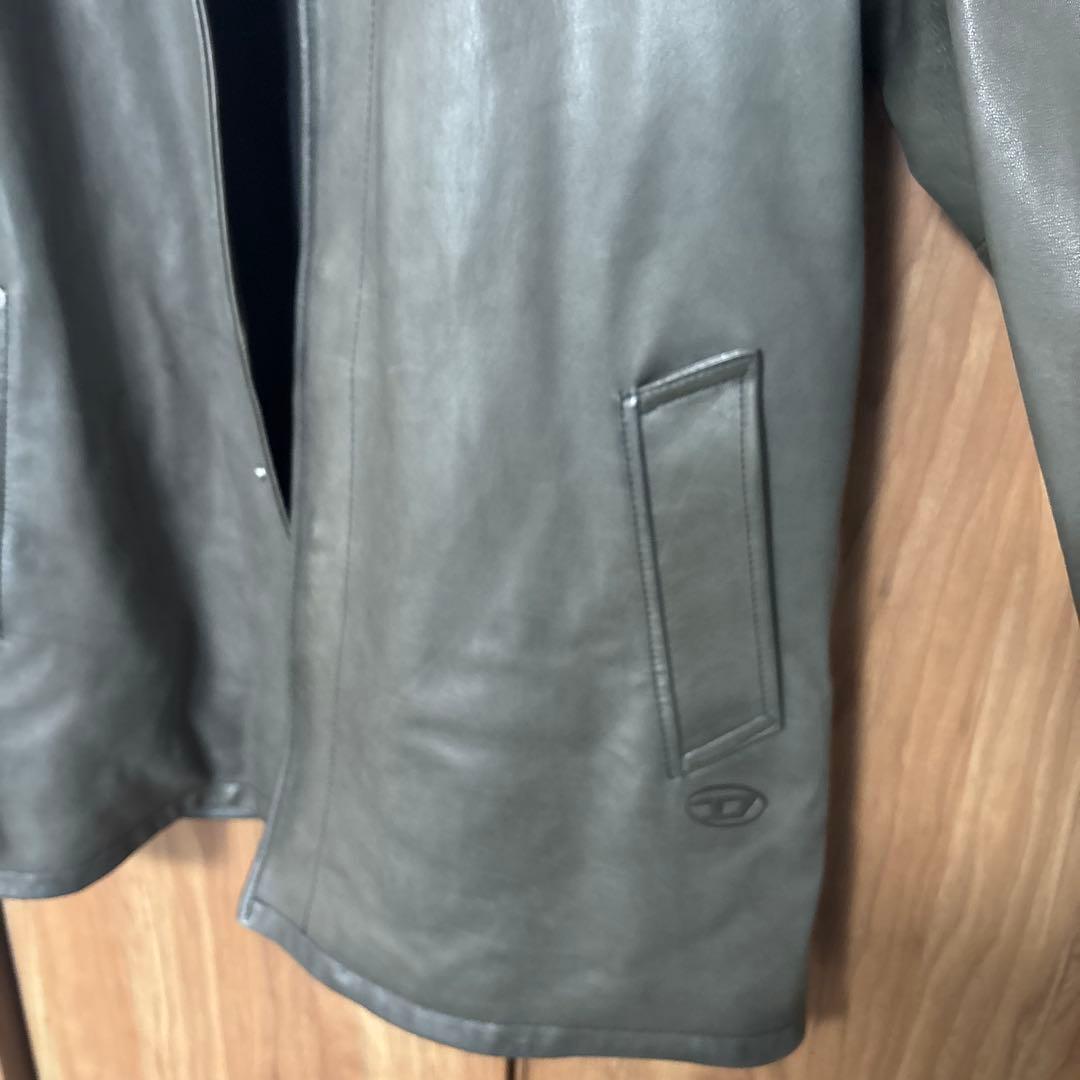 ディーゼル24AWラムレザーハーフコートL-NICOサイズ52 ¥198,000