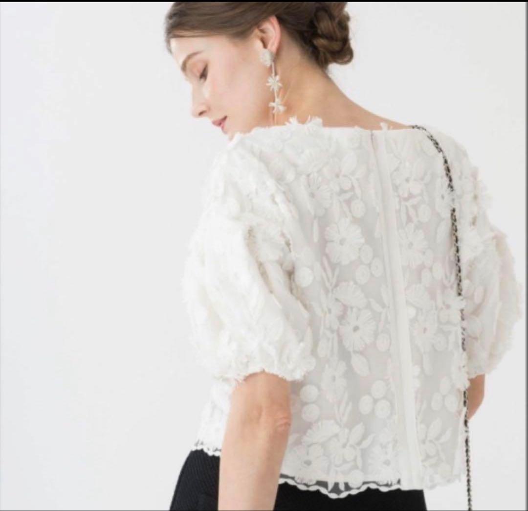 新品　Tsuru by Mariko Oikawa Primrose 白ブラウス