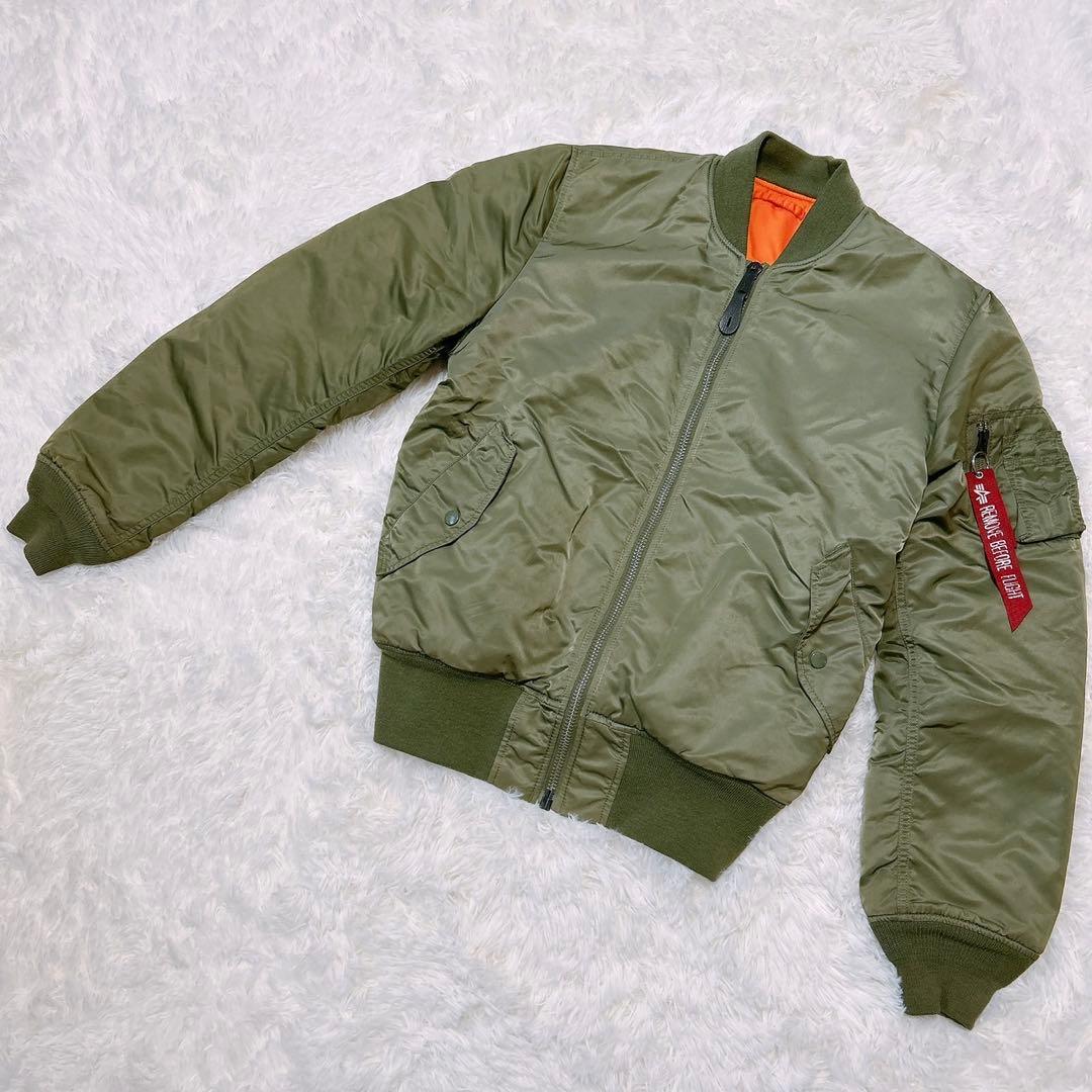 ✨美品✨ アルファインダストリーズ MA-1 フライトジャケット オリーブ