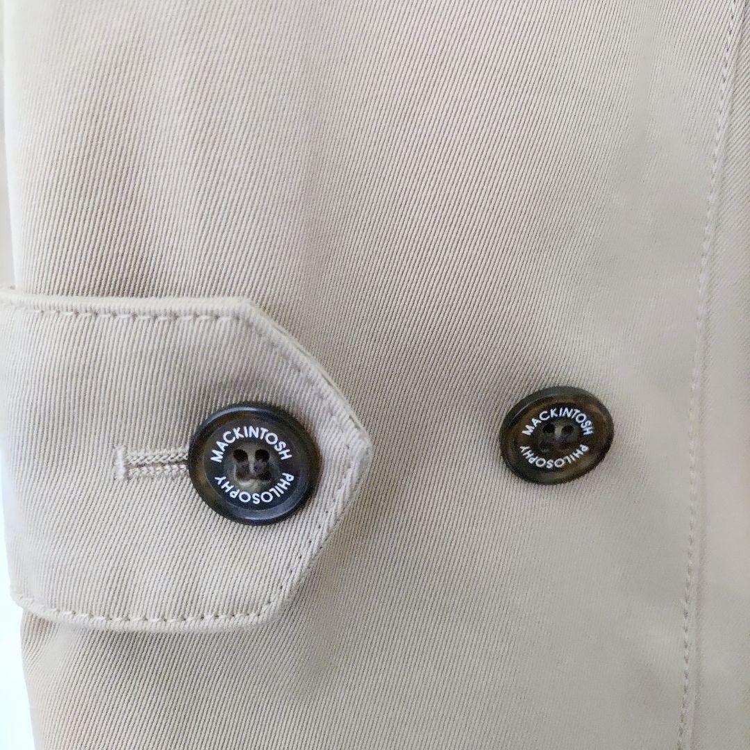 マッキントッシュ ステンカラーコート ウールライナー 防水加工 ベージュ 38
