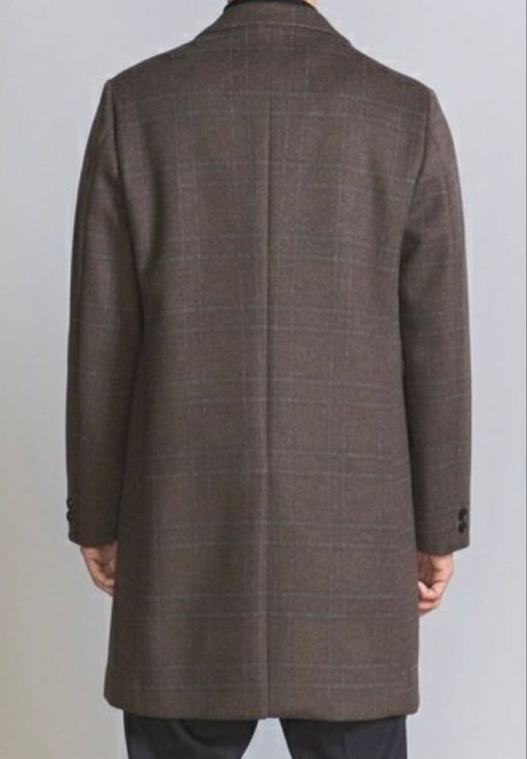 【未使用】BEAUTY&YOUTH チェック120S メルトン チェスターコート