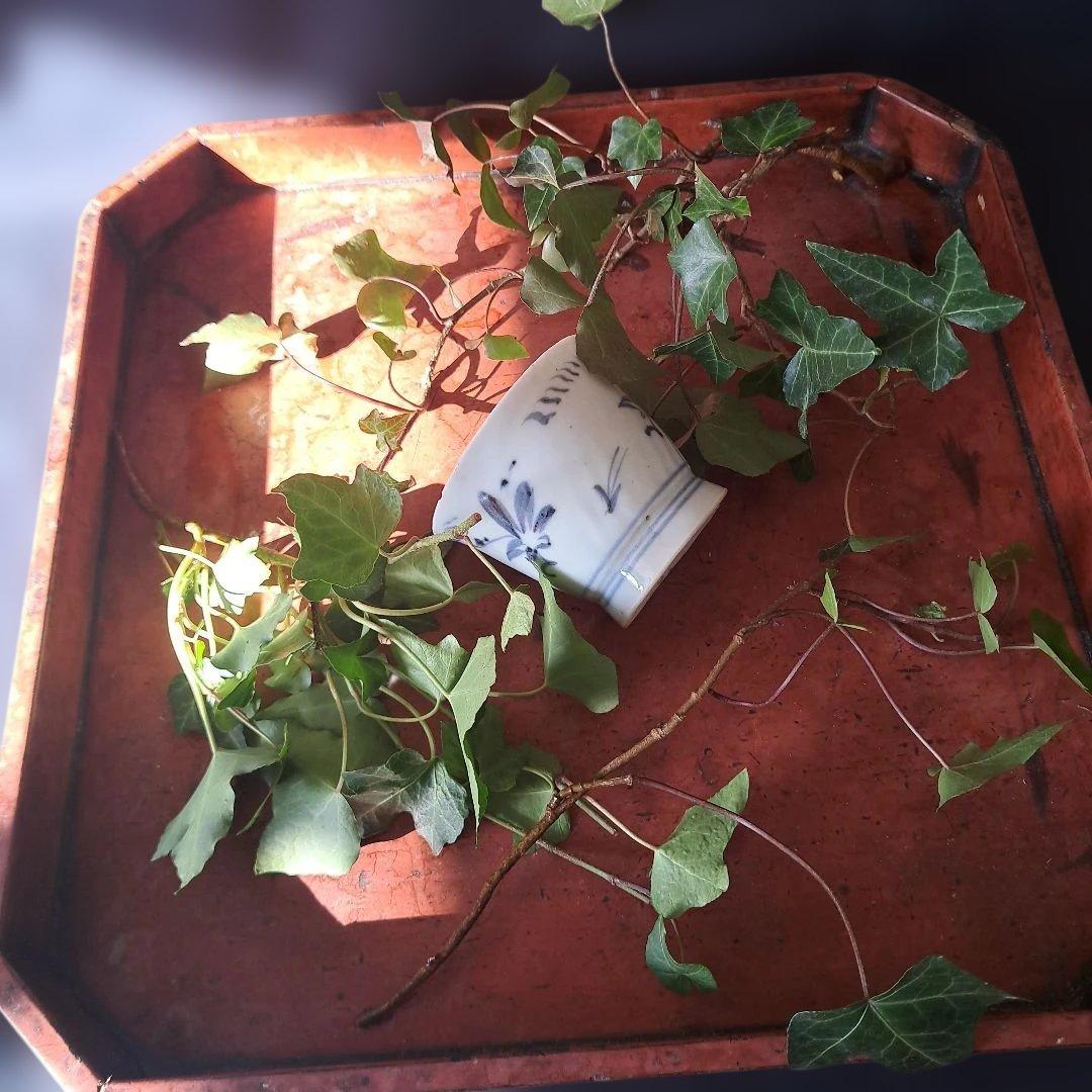 「400年前のロマン！ 初期伊万里 蕎麦ちょこ」 染付猪口(直径8cm) 骨董ア