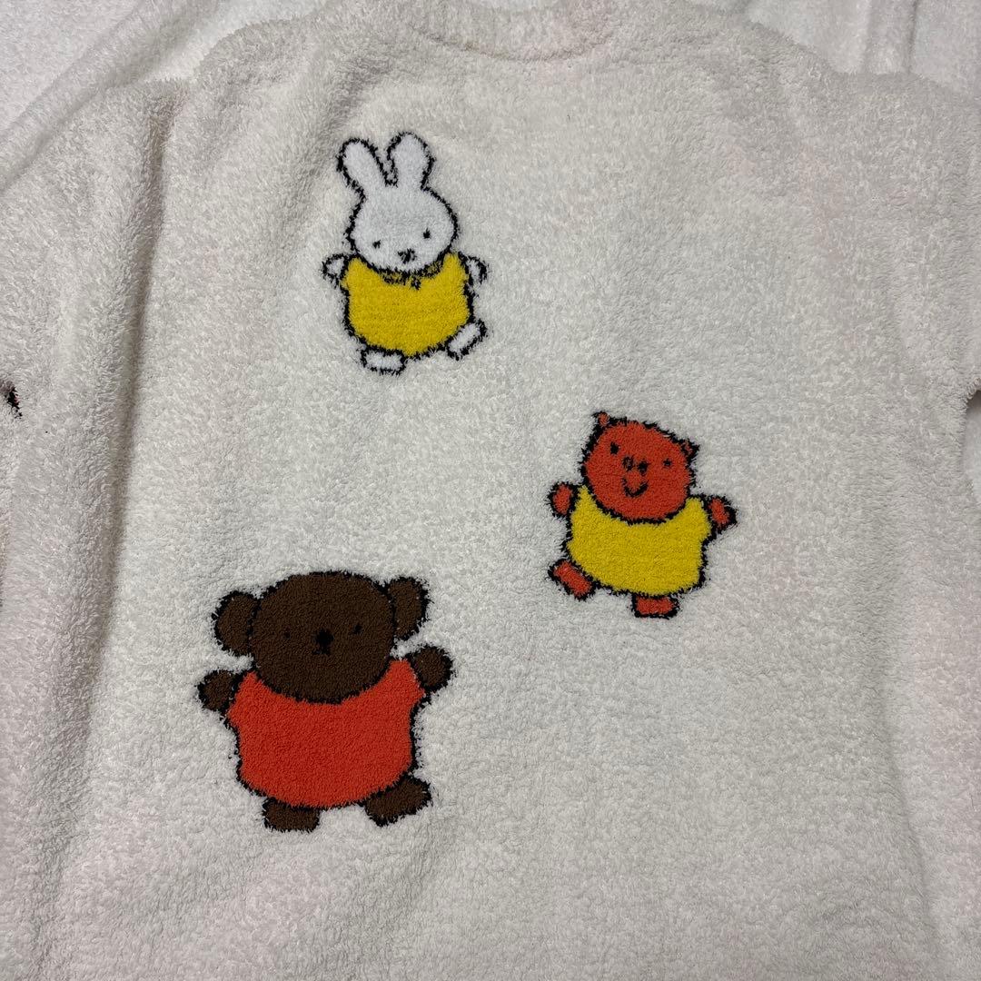 ジェラートピケ　DickBruna ベビモコ 総柄ジャガードカーディガンミッフィ