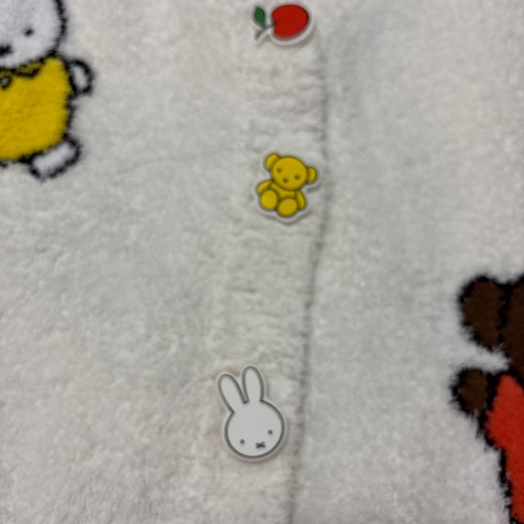 ジェラートピケ　DickBruna ベビモコ 総柄ジャガードカーディガンミッフィ