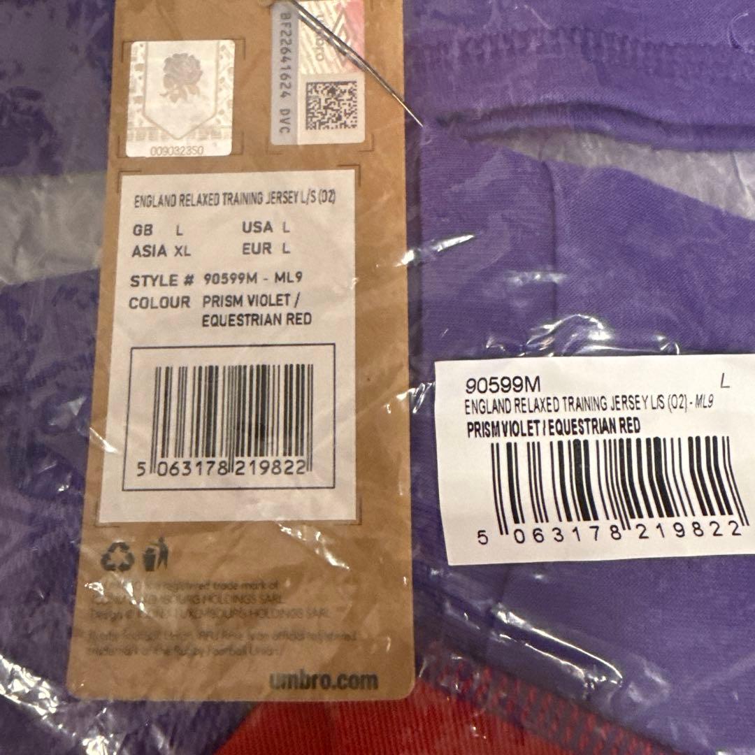 イングランド代表 ラグビー　パープル ウォームアップウェア