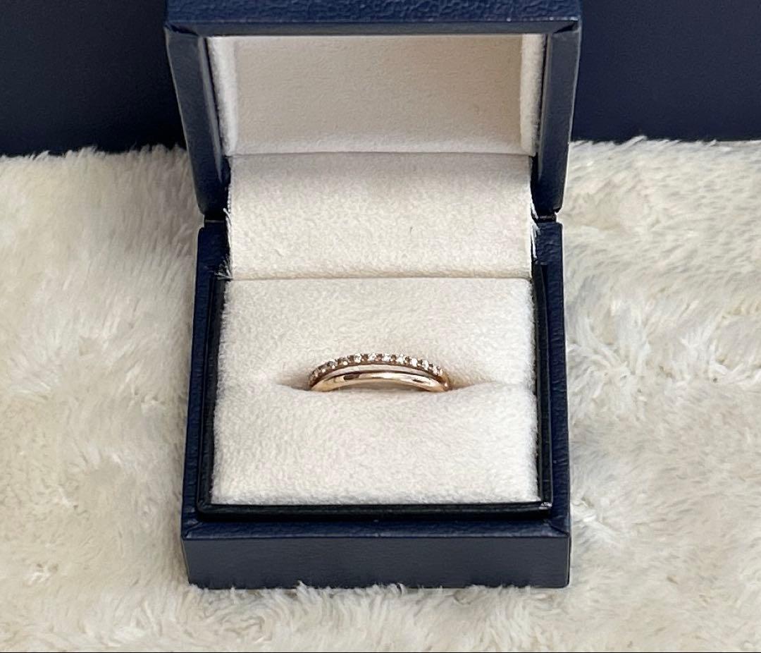 K18 ダイヤモンドリング ヴァンドーム青山 上品デザイン 9号 美品