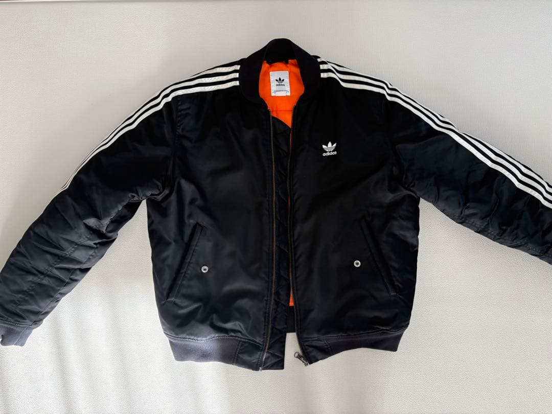 adidas MA-1ジャケット M ブラック/オレンジ