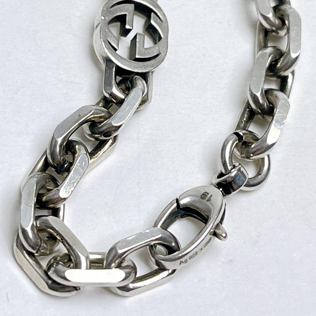 グッチ　インターロッキング　チェーン　リンク　ブレスレット　925 サイズ19