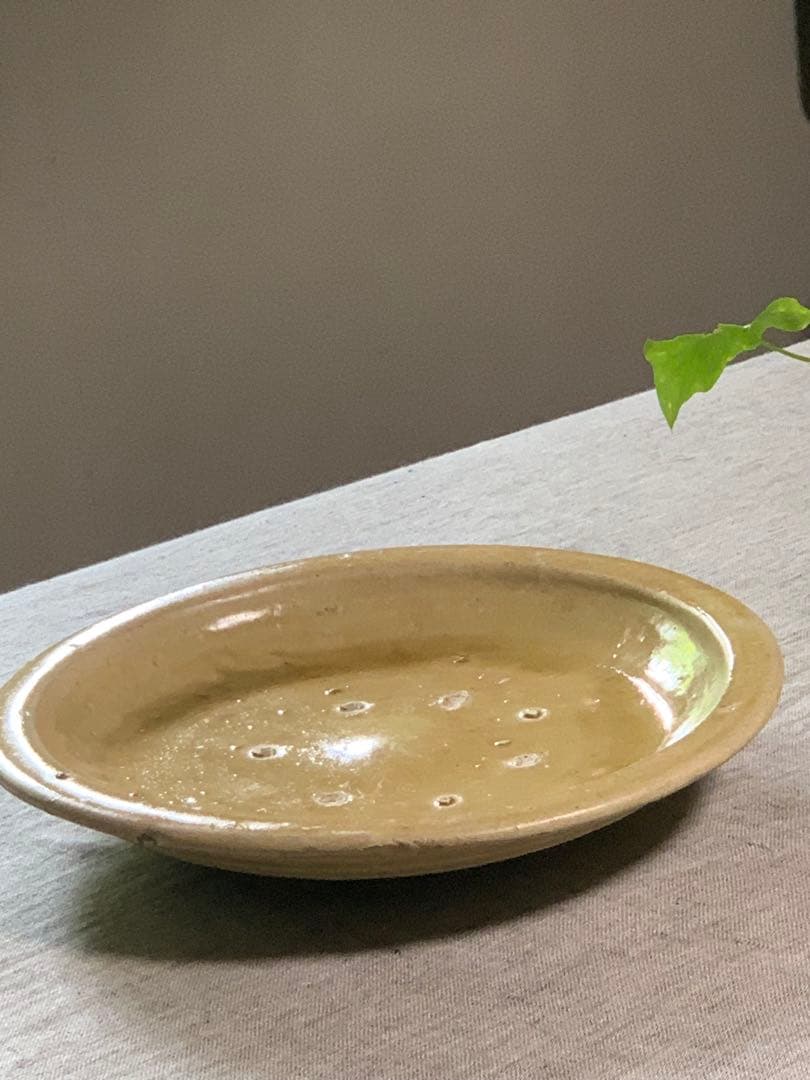 黄瀬戸　石皿　古瀬戸　大皿　大鉢　37cm 江戸