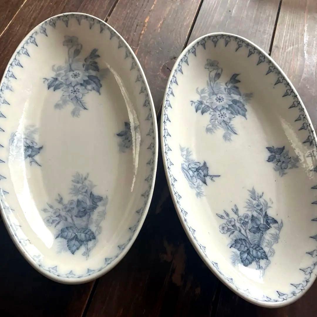 フランスアンティーク サルグミンヌ Flore ラヴィエ皿　ラヴィエセット