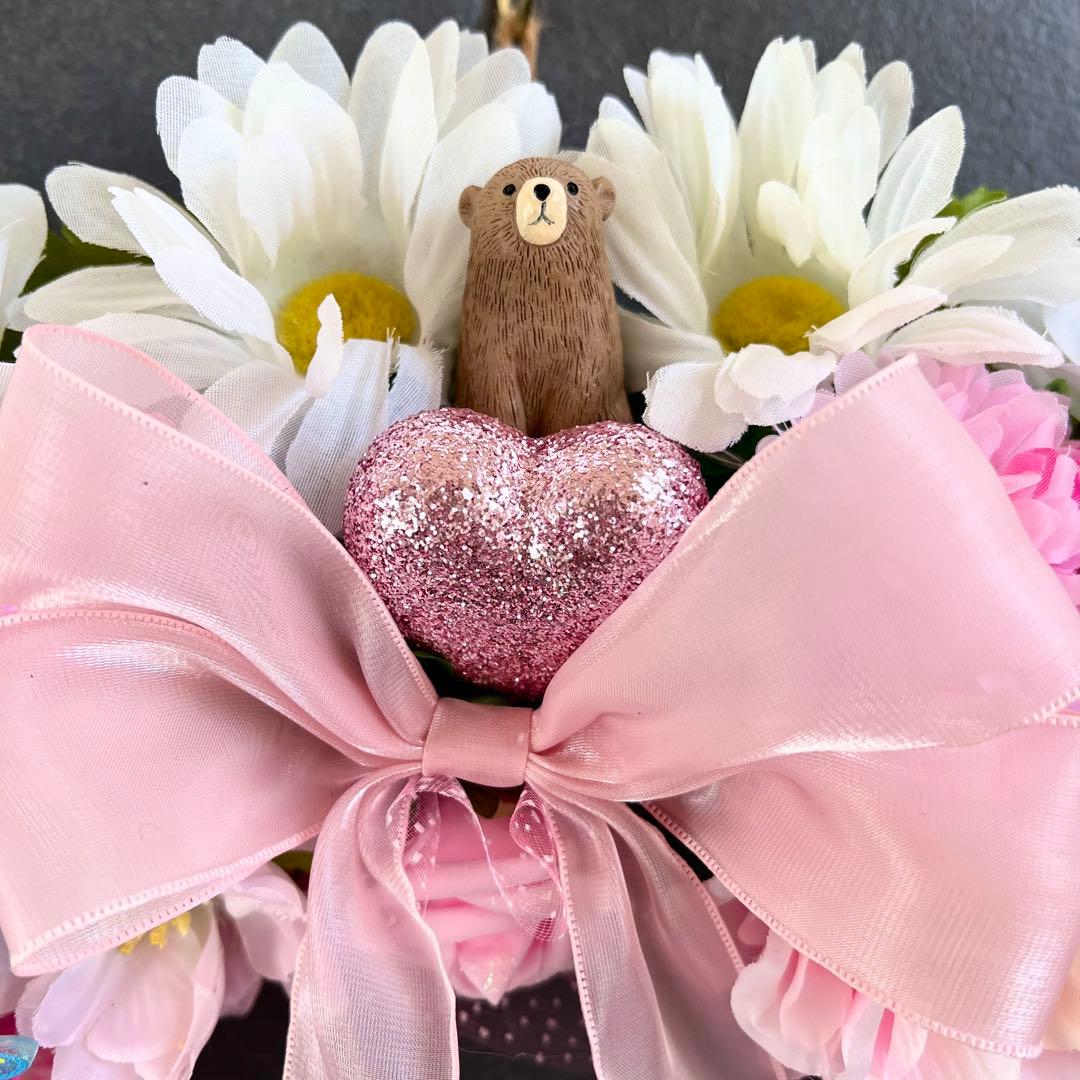 専用 特大 パーツ盛り盛り 春 フラワーリース ハンドメイド