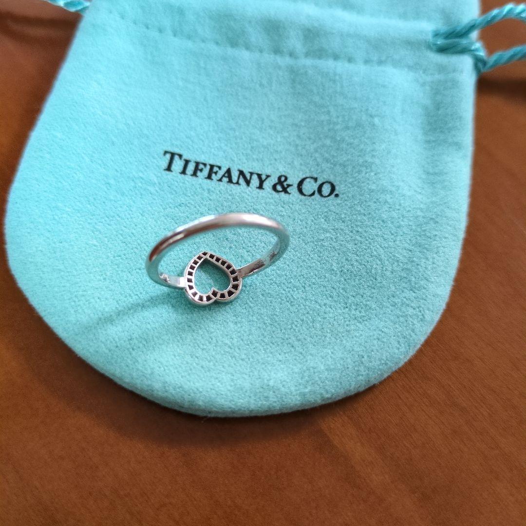 ティファニー リング センチメンタル ハート ダイヤモンド PT950 12号