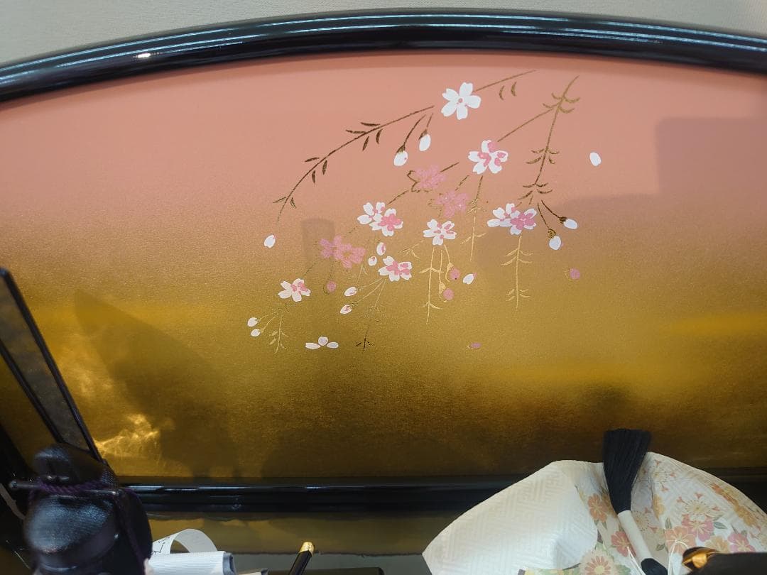 ●さくらの着物おすすめです●新品おひなさま●　さくら刺繍飾り　フルセット