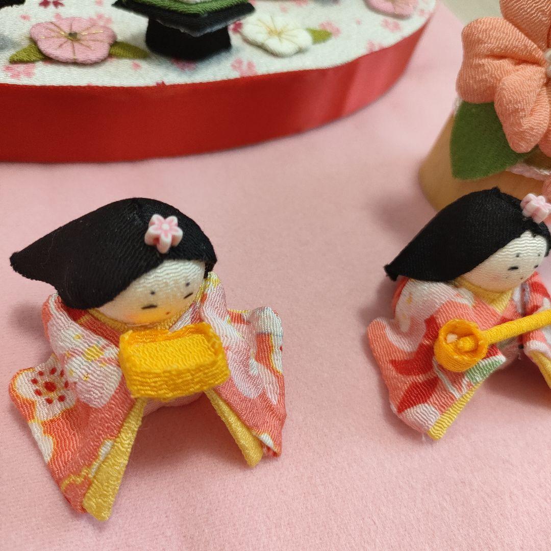 雛人形 お雛様 5人飾り初節句 ちりめん コンパクト