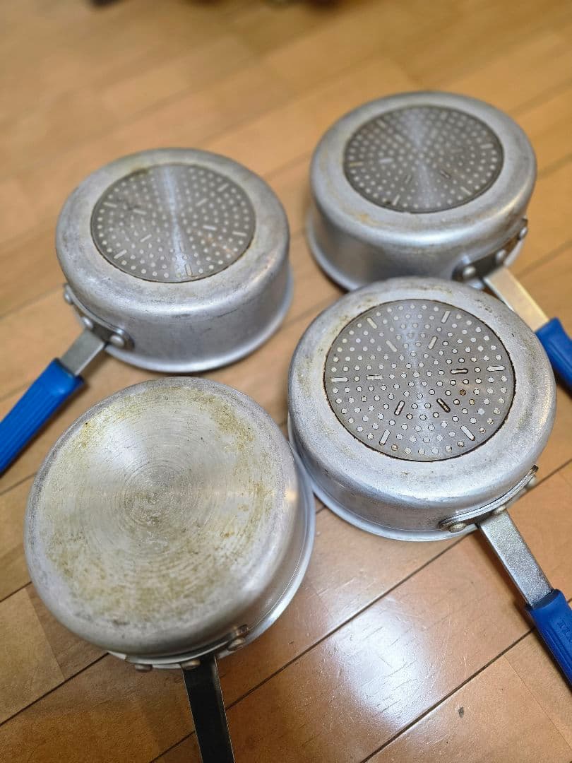 アルミ製片手鍋4個セット　18cm