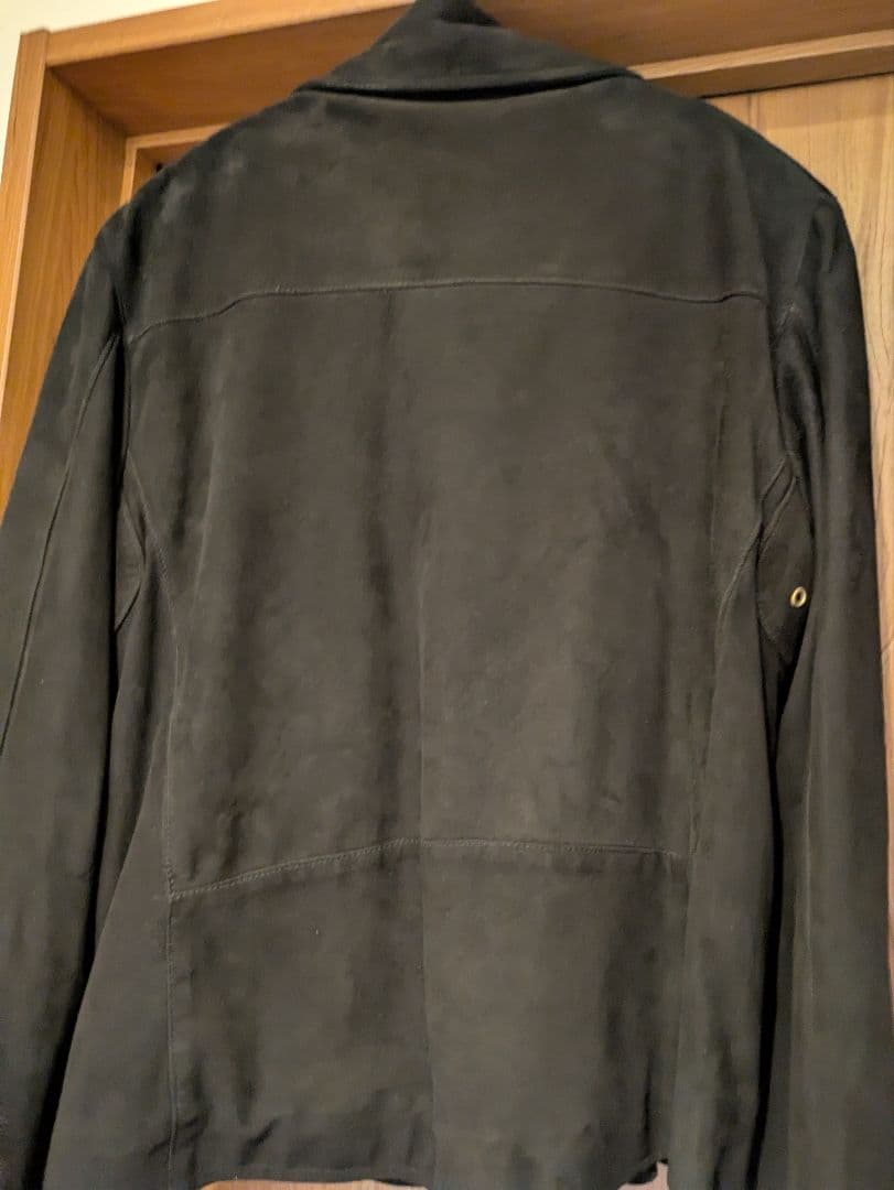 チンクアンタ ゴートスエード ダブルライダース ブラック 44