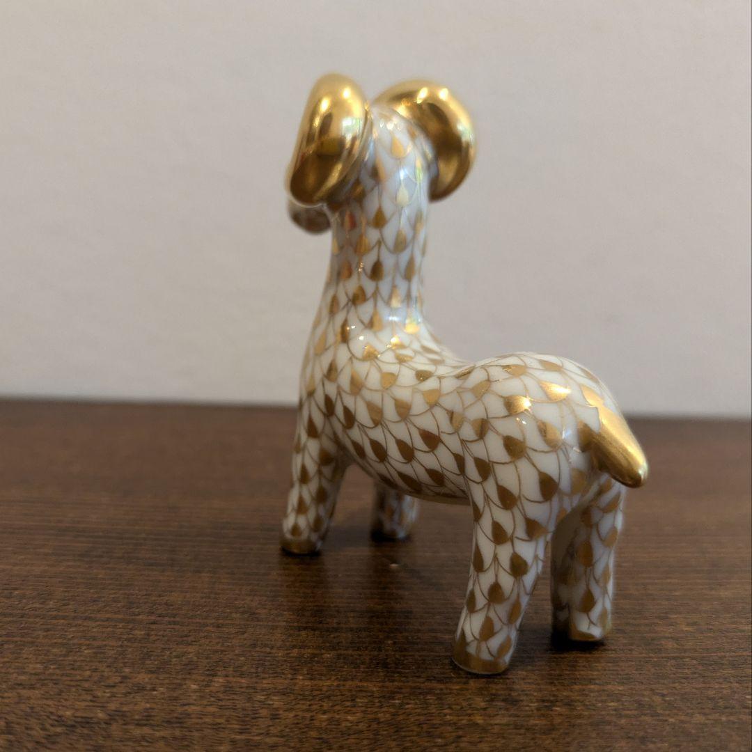 HEREND ヘレンド 羊置物2015 ゴールドバージョン 陶器 千支ものがたり