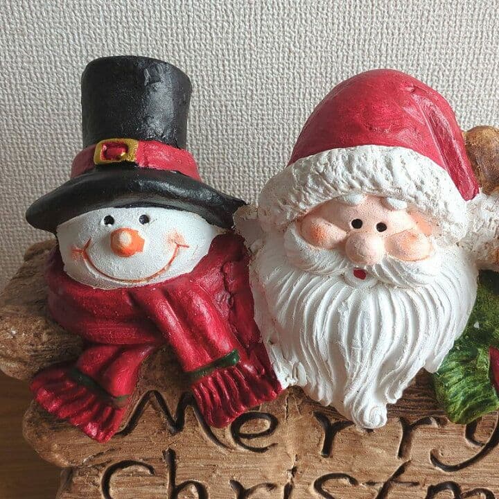 クリスマス飾り】サンタクロース スノーマン トナカイ置物★ガーデニング玄関 装飾