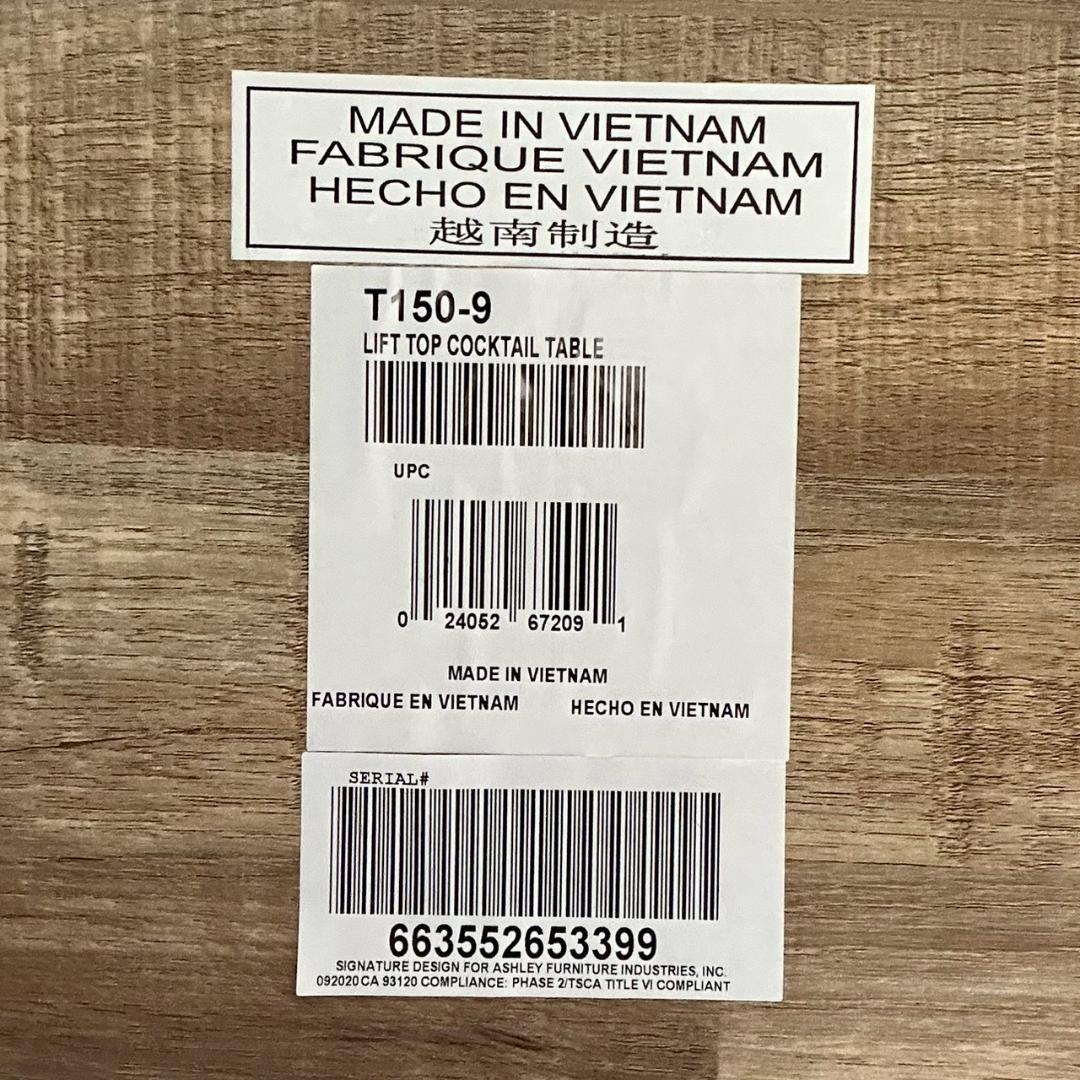 iΦ【 美品 】Ashley リフトトップ カクテルテーブル ナチュラルブラウン