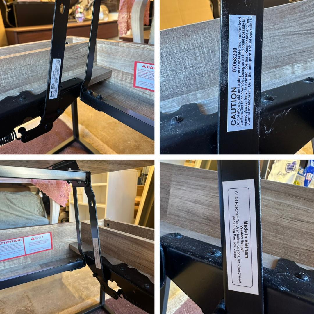 iΦ【 美品 】Ashley リフトトップ カクテルテーブル ナチュラルブラウン