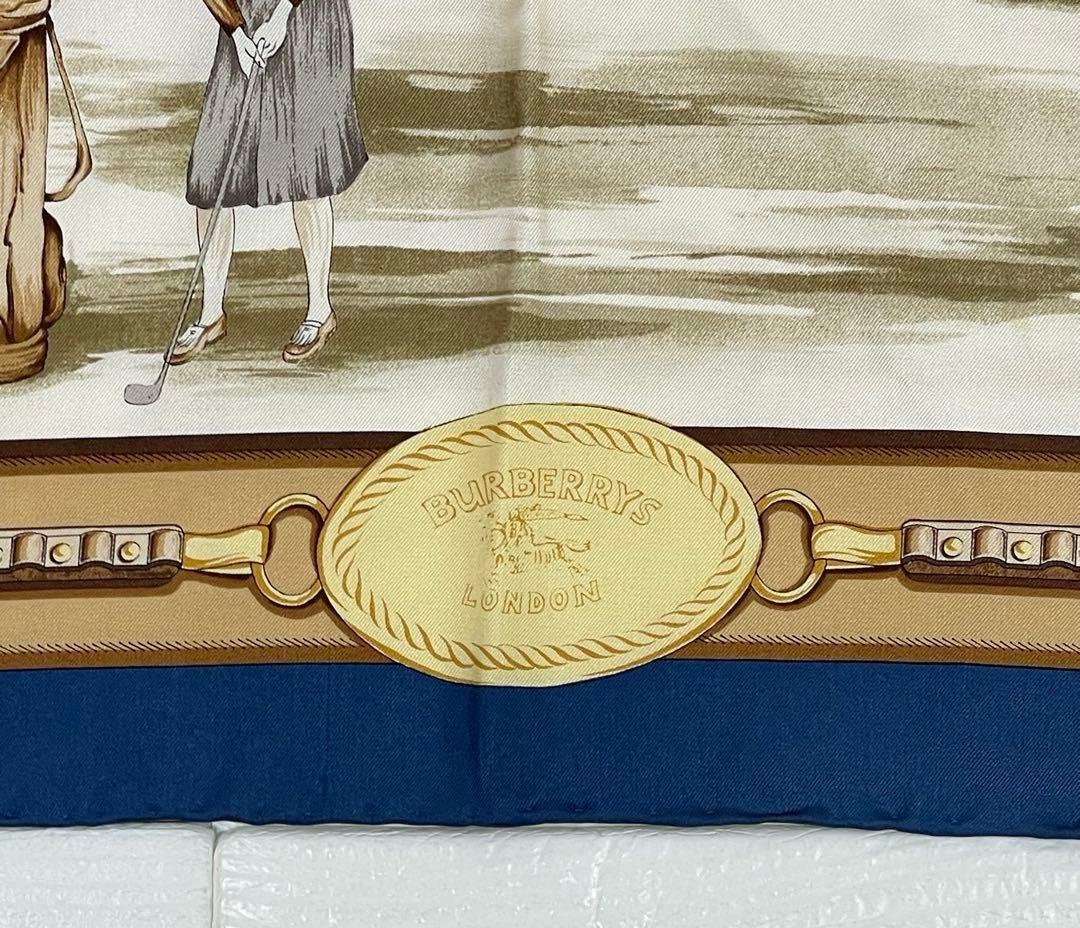 Burberry バーバリー　スカーフ　ゴルフ ノバチェック　シルク　イタリア製