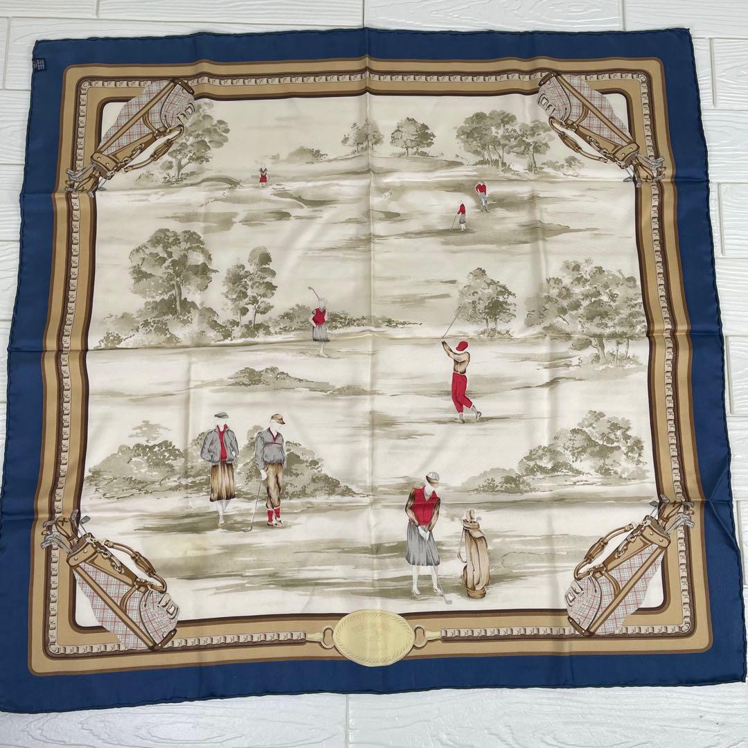 Burberry バーバリー　スカーフ　ゴルフ ノバチェック　シルク　イタリア製