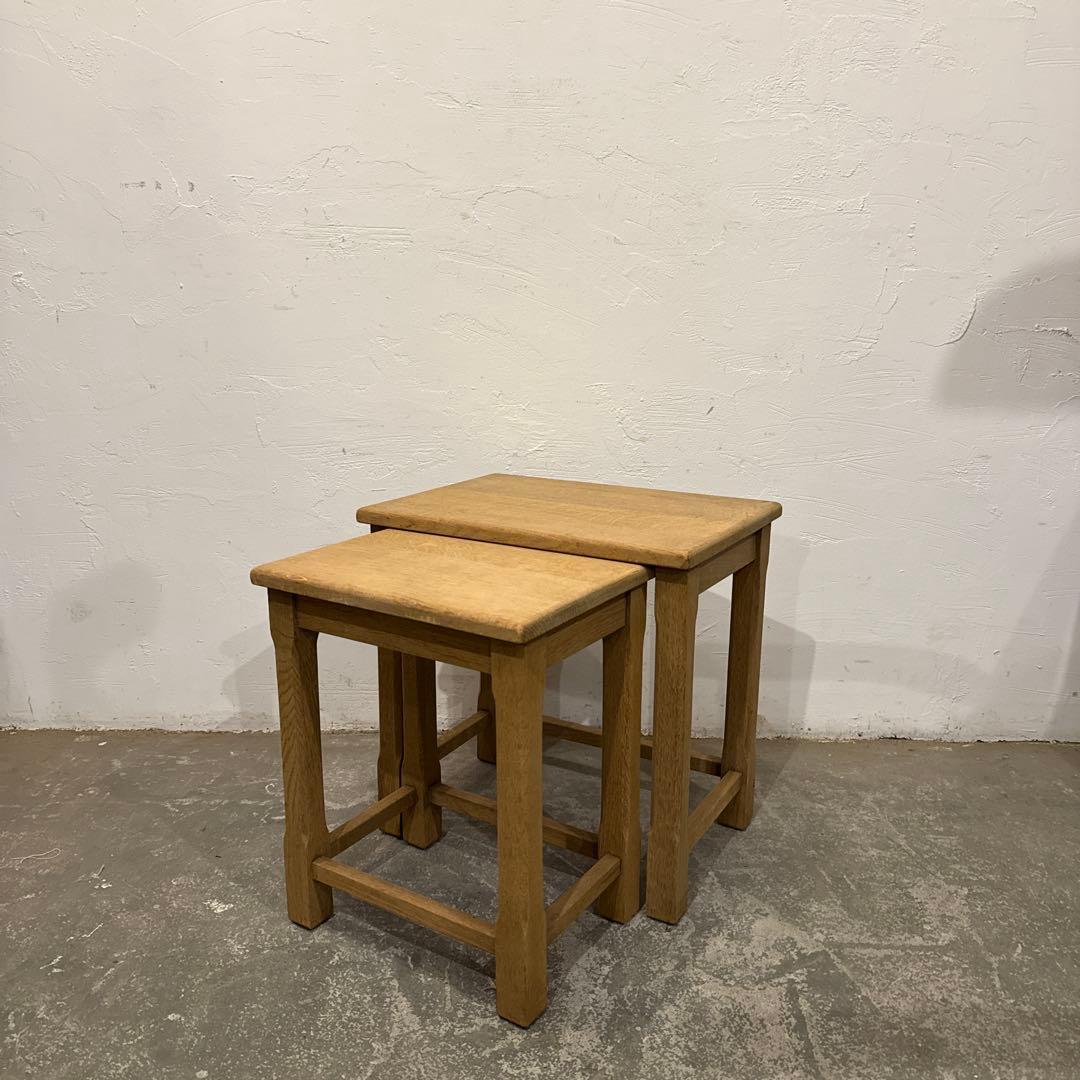 年末年始saleヴィンテージ　ネストテーブル　サイドテーブル　花台　剥離　2