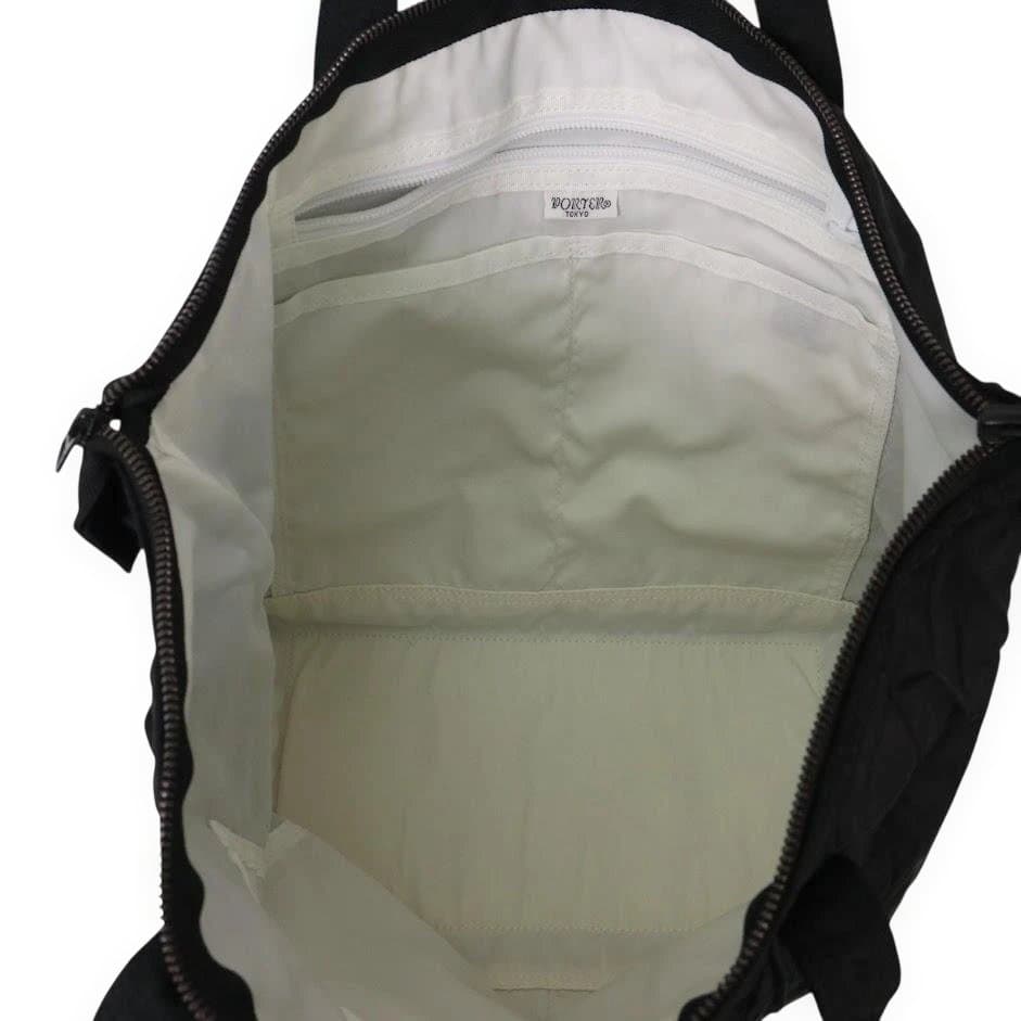 【限定】PORTER ポーター　トートバッグ　ライド　近江ちぢみ　シワ加工　黒