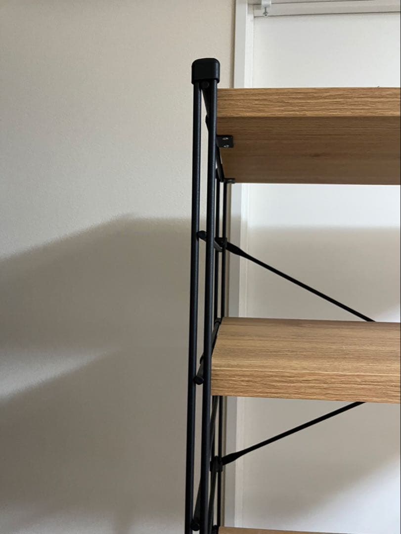 山善　オープンシェルフ　ラック　5段　オーク