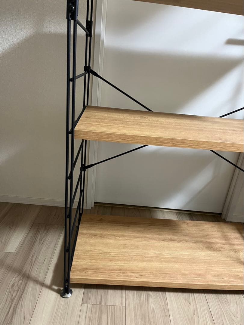 山善　オープンシェルフ　ラック　5段　オーク