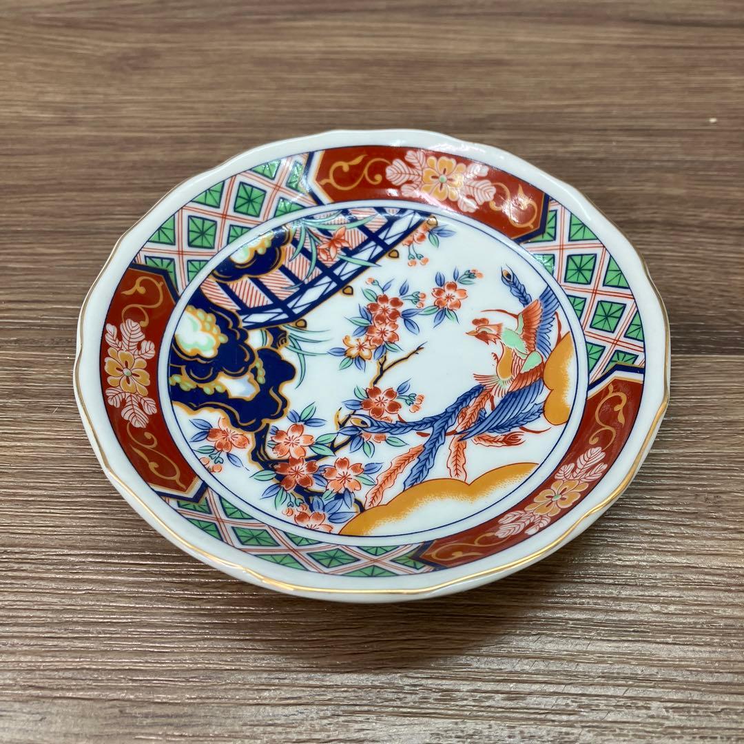 E-1 昭和レトロ 有田焼 大喜陶苑 古伊万里様式 盛皿 小皿 6点セット 金彩