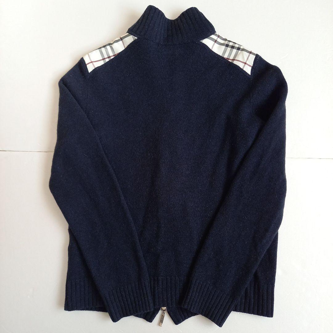 土日限定セール☆バーバリーブラックレーベル★カシミア混 ニットノバチェック【L】