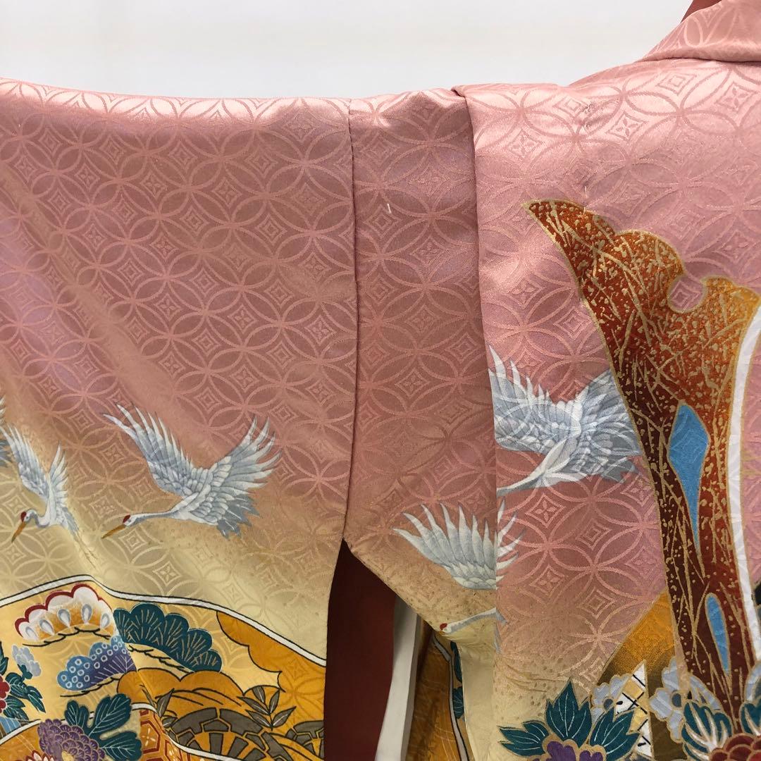 七五三★男児　羽織　着物　袴フルセット★3歳～ ★ピンク★　小物付き u-439