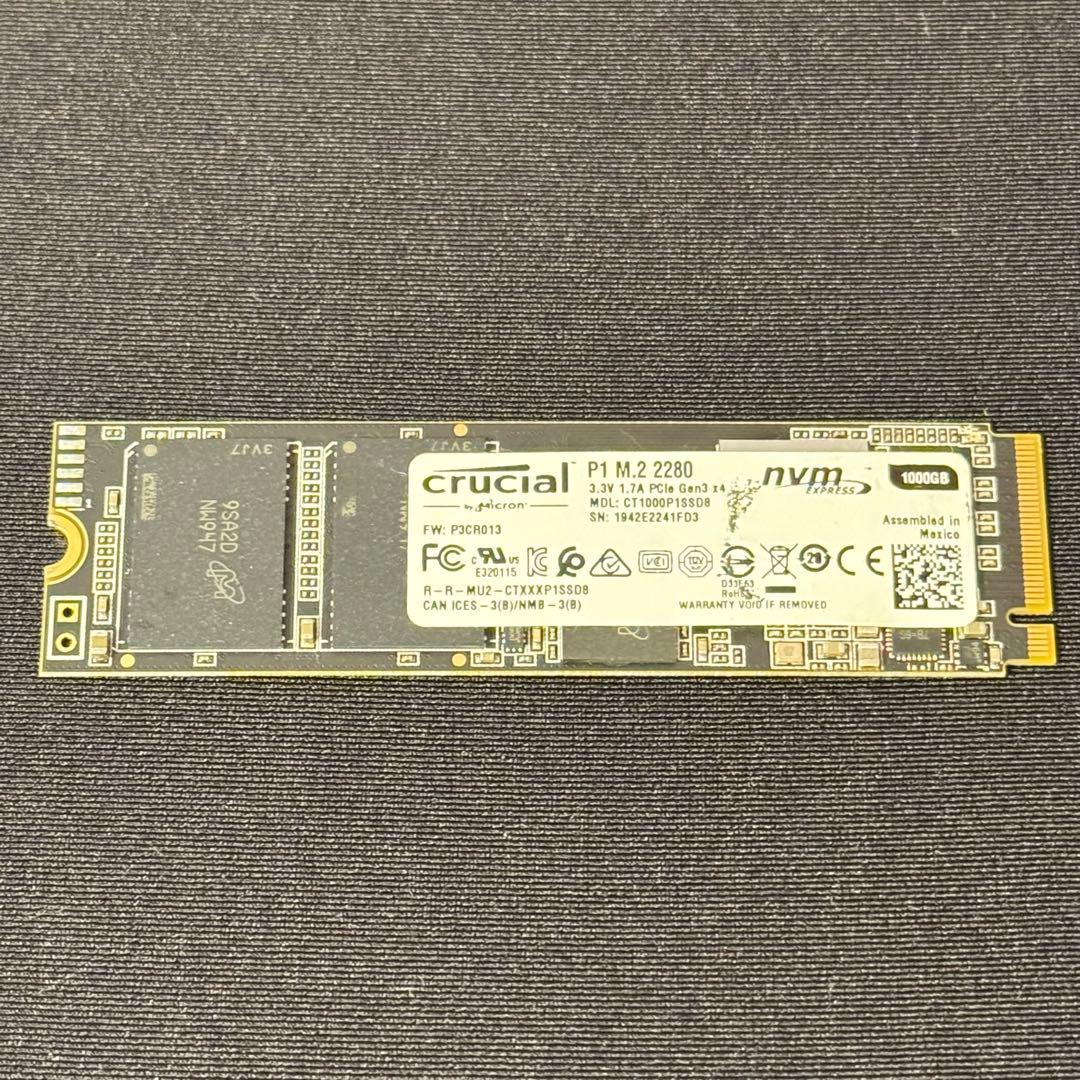 内蔵型SSD Crucial P1 NVMe M.2 SSD 1000GB