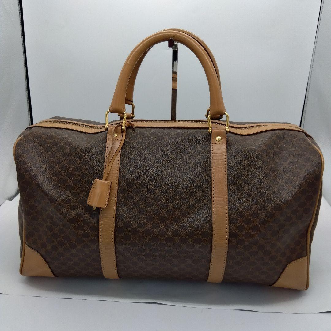 JP53 セリーヌ マカダム ボストンバッグ カデナ&クロシェット付き キー2本