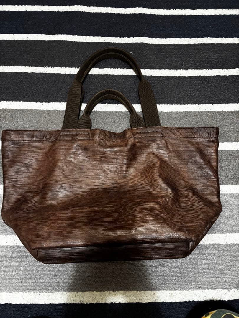 【最終値下げ】ダニエル＆ボブ　ダークブラウン レザー トートバッグ ポーチ付き