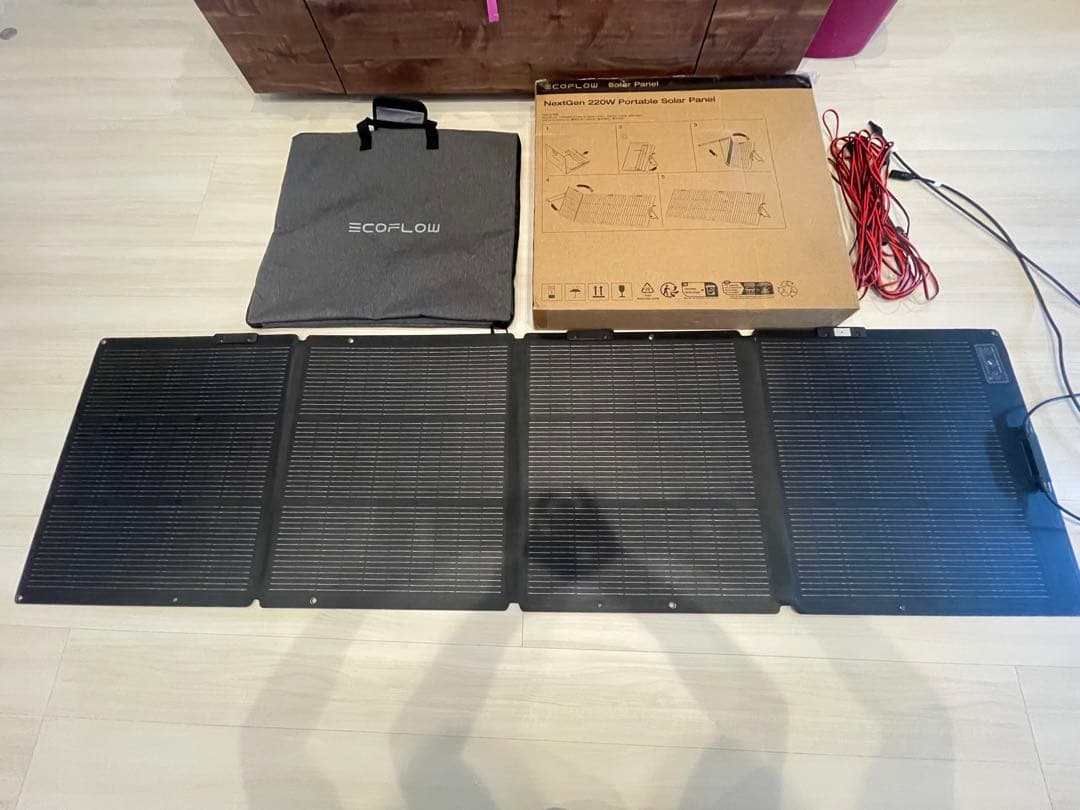 A*4様 エコフロー 220WソーラーパネルGen2 延長ケーブル付き