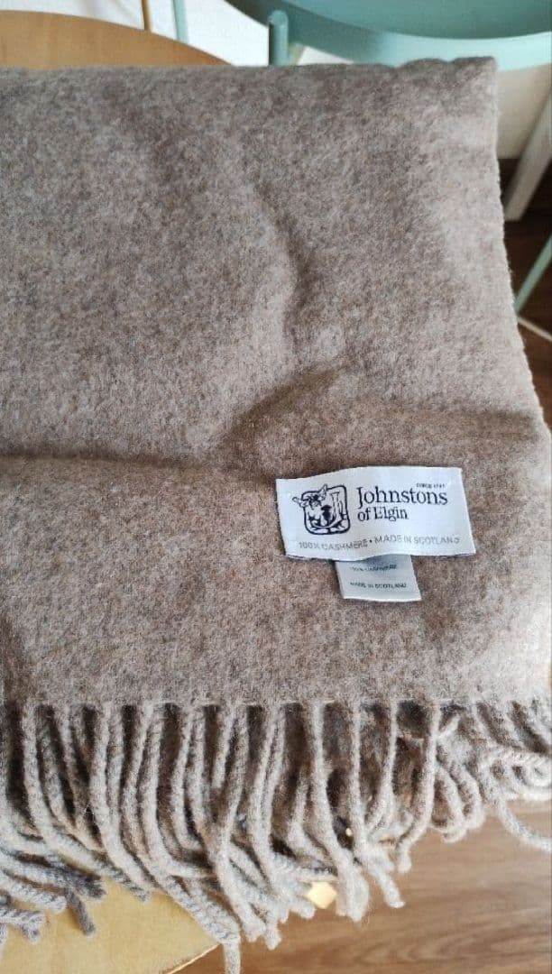 ジョンストンズ カシミヤ100% 大判ストール オッター