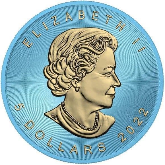 新品　ハリネズミムラノガラス付メイプル 銀貨 追加彩色