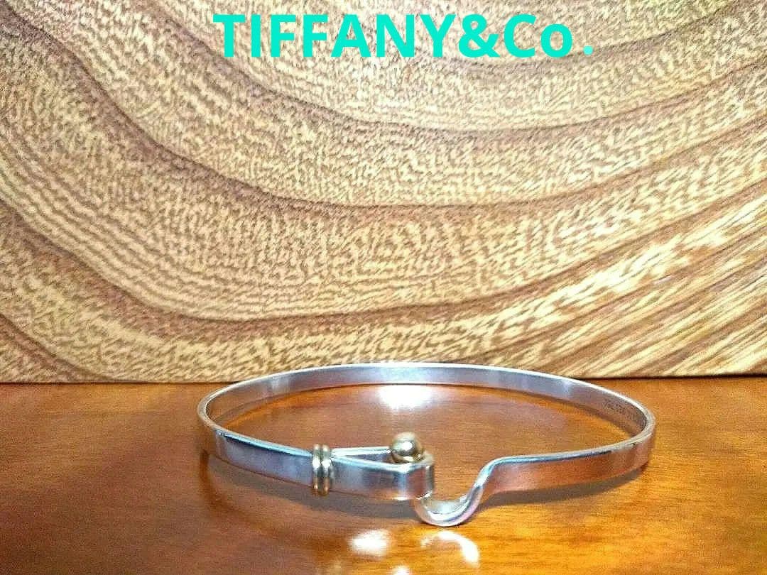 TIFFANY&Co.ティファニーアンドコーフックアンドアイコンビバングル正規品