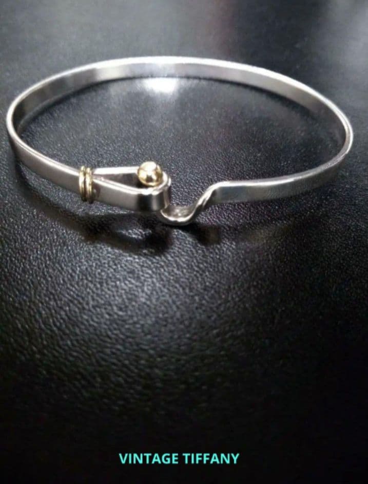 TIFFANY&Co.ティファニーアンドコーフックアンドアイコンビバングル正規品