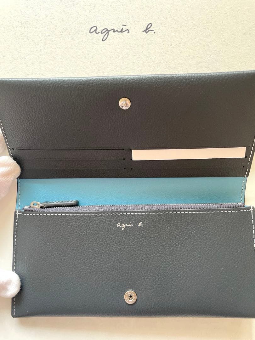 agnès b. ダークグレー 長財布
