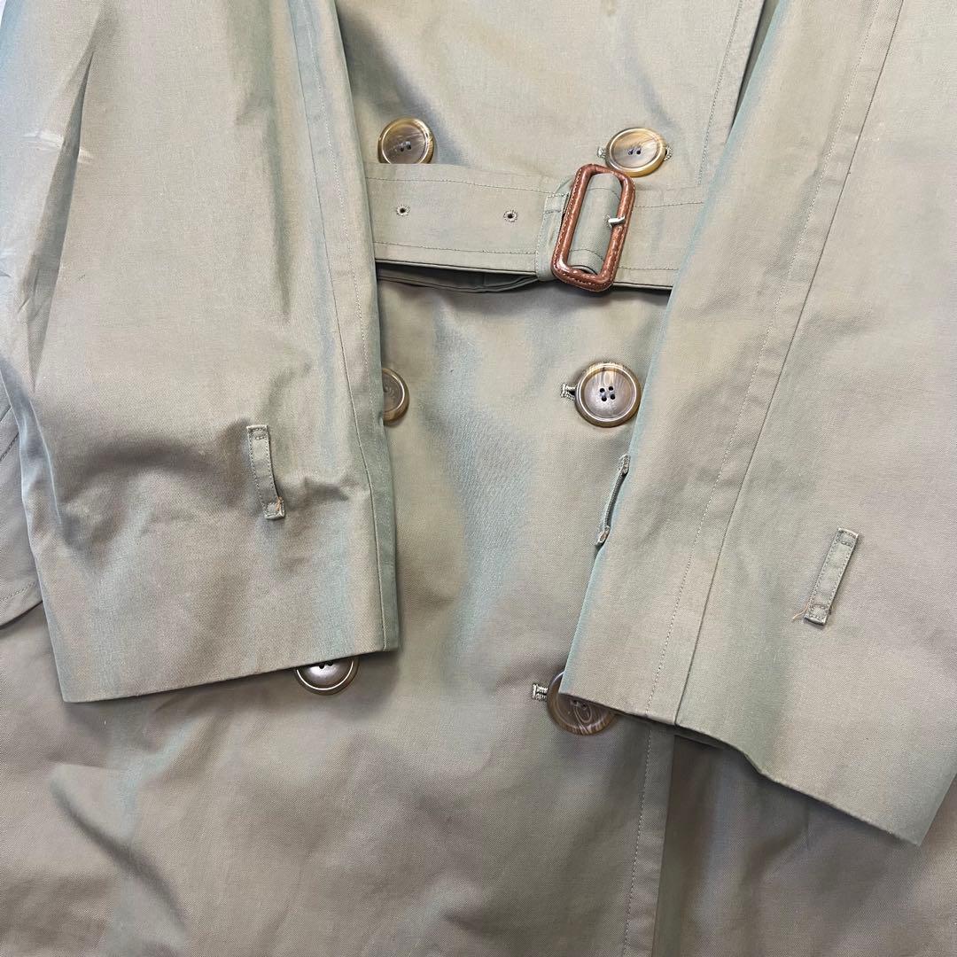 バーバリー　トレンチコート　ベルト　ノバチェック カーキ　L相当